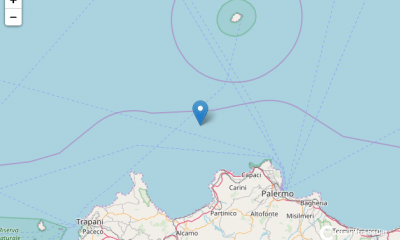 Scossa di terremoto di magnitudo 2.6 in mare a largo di San Vito Lo Capo