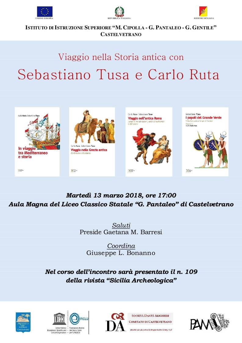 Al "G. Pantaleo" di Castelvetrano, incontro con Sebastiano Tusa