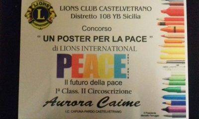 Concorso “Un poster per la Pace”: il Lions Club premia l’IC Capuana-Pardo