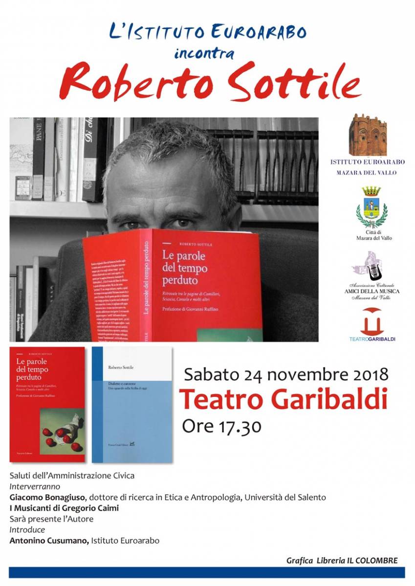 Mazara del Vallo, sabato la presentazione dei libri di Roberto Sottile. Interverrà Giacomo Bonagiuso